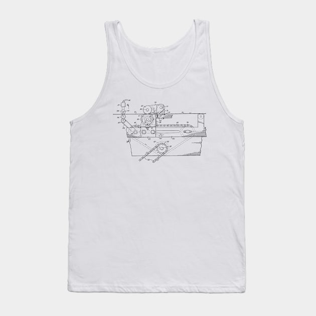 Manufacture for use of labels for bottles Vintage Patent Hand Drawing Tank Top by TheYoungDesigns